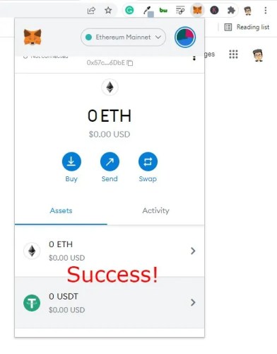 Метамаска Tether