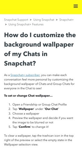 Как изменить обои в Snapchat