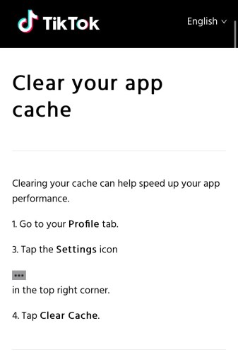 Как очистить кеш в TikTok