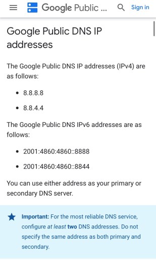 Google DNS