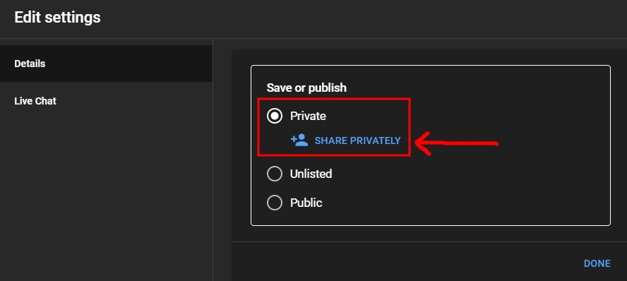 Как сделать приватную прямую трансляцию на YouTube