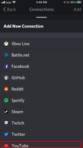 Как привязать ютуб к дискорду
