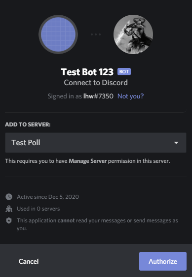 Как добавить бота в Discord