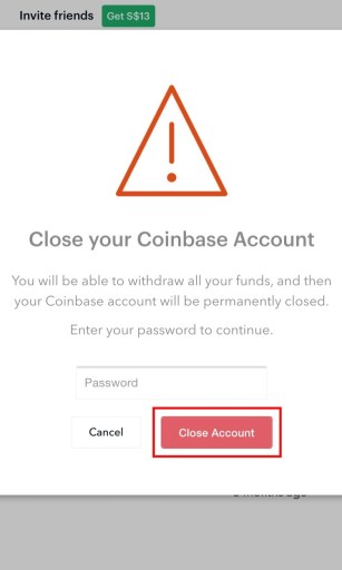 Как удалить свою учетную запись Coinbase