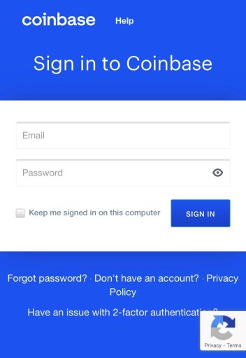 Войти на Coinbase