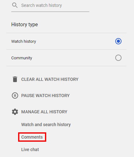 История комментариев на YouTube