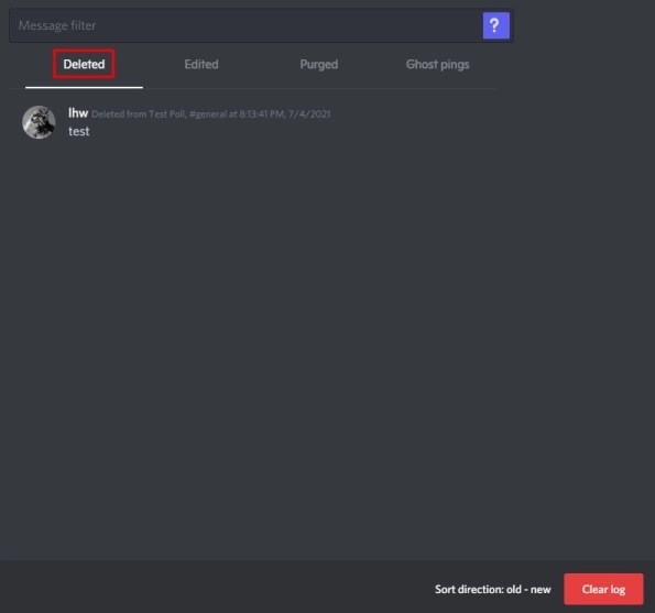 Как посмотреть удаленные сообщения в Discord