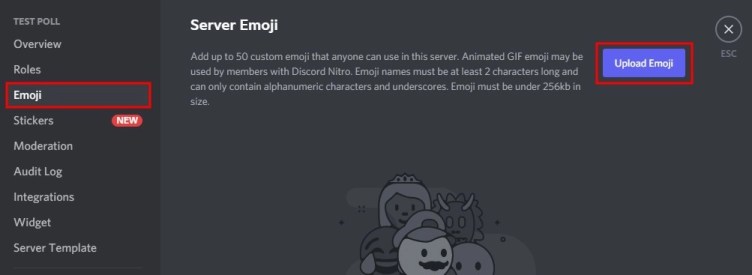 Загрузить эмодзи сервера в Discord