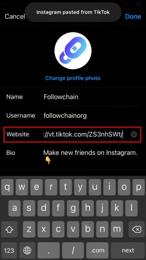 Как добавить ссылку TikTok в свою биографию в Instagram