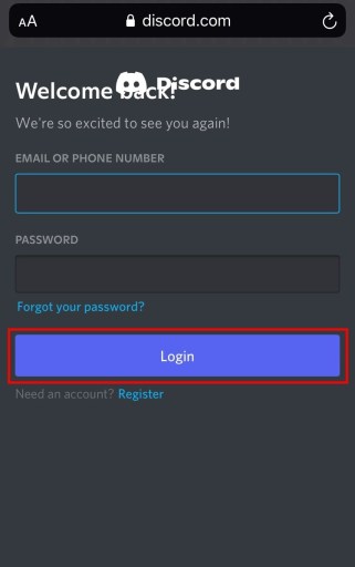 Дискорд в мобильном браузере