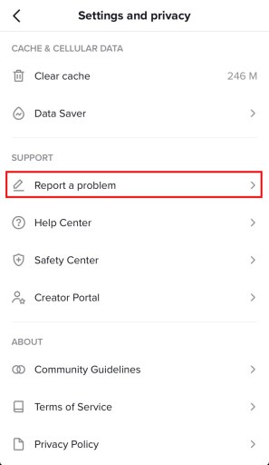 Как сообщить о проблеме в TikTok