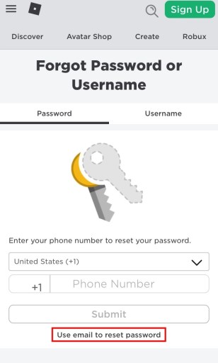Как восстановить пароль Роблокс
