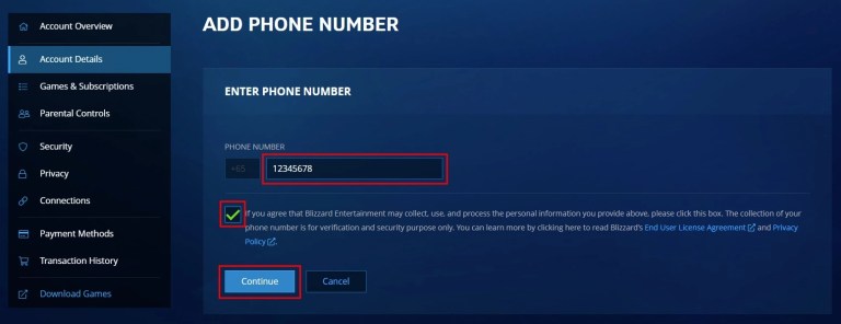 Как добавить свой номер телефона в Battle.net