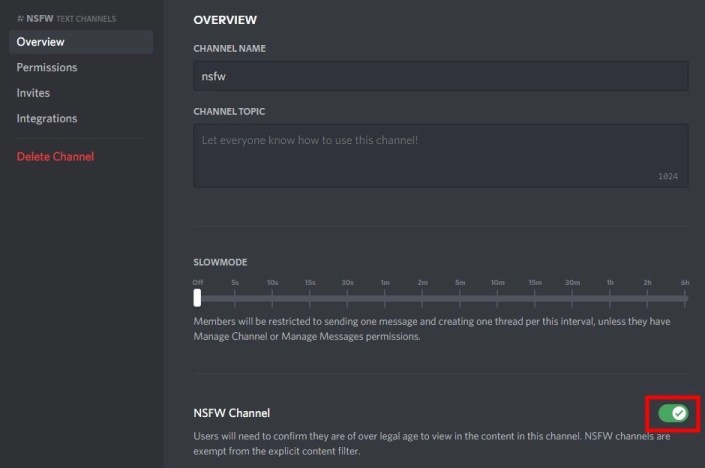 Как создать канал NSFW в Discord