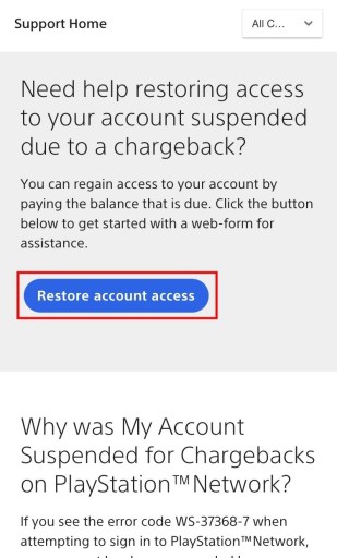 Восстановите доступ к своей заблокированной учетной записи PS4 из-за отзыва платежа 