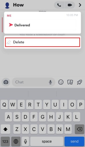 Как удалить отправленный снимок в Snapchat
