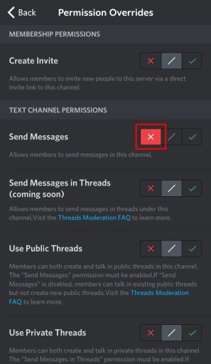 Как сделать канал только для чтения на мобильном Discord 