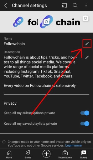 Как изменить название своего канала YouTube на мобильном телефоне