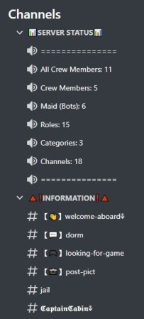 Шаблон пиратского сервера Discord