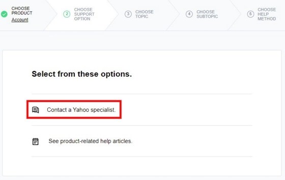 Связаться со специалистом Yahoo 