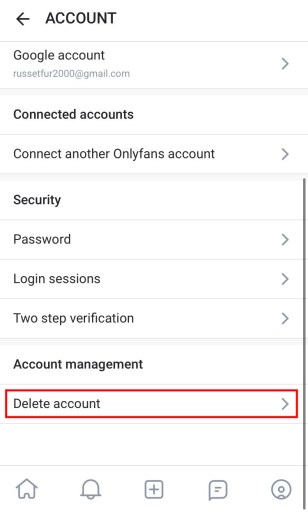 Как удалить свой аккаунт OnlyFans