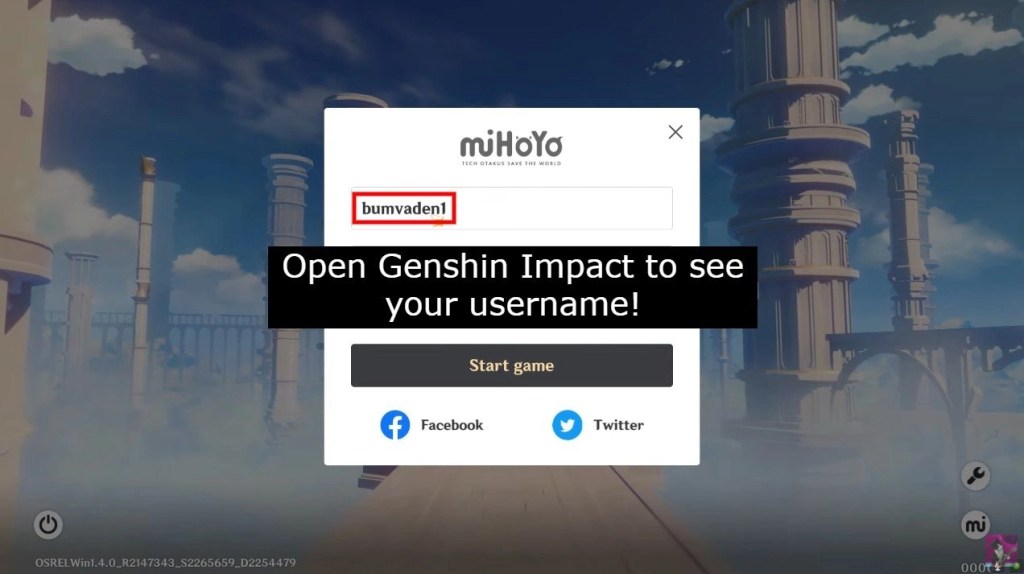 Как найти свое имя пользователя Genshin Impact