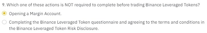 Какое из этих действий НЕ требуется выполнять перед торговлей токенами Binance с кредитным плечом?