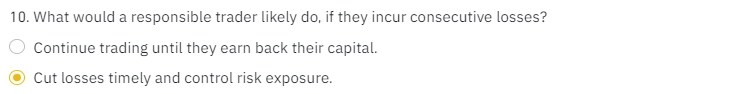 Что, вероятно, сделает ответственный трейдер, если он понесет последовательные убытки?