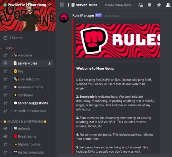 PewDiePie Floorgang Discord