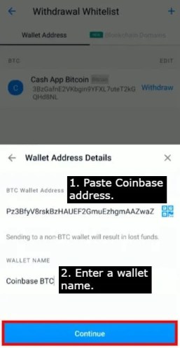 Отправить криптовалюту с Crypto.com на Coinbase