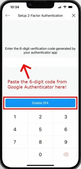 Настройте Google Authenticator на Crypto.com