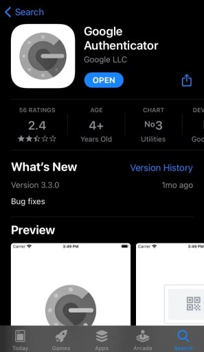 Google Authenticator в App Store