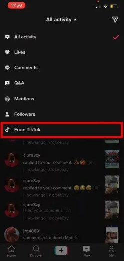 Из активности в TikTok