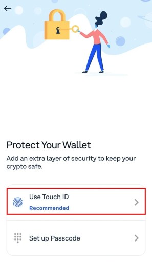 Кошелек Touch ID для Coinbase