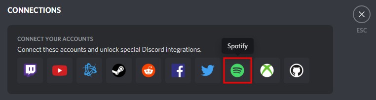 Связать Spotify с Discord