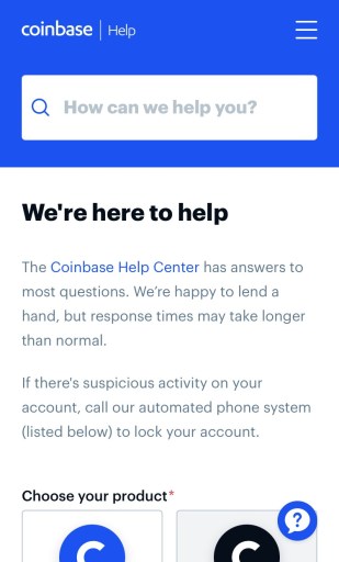 Справочный центр Coinbase