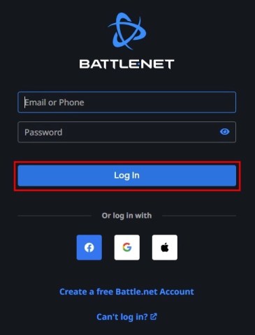 Войти в Battle.net