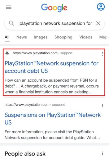 Приостановка работы PlayStation Network из-за задолженности по учетной записи