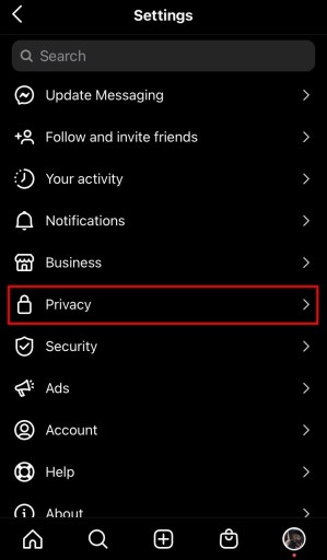 Настройки конфиденциальности в инстаграме