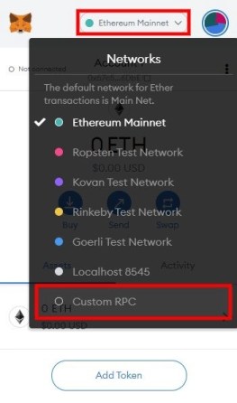 Пользовательский RPC MetaMask