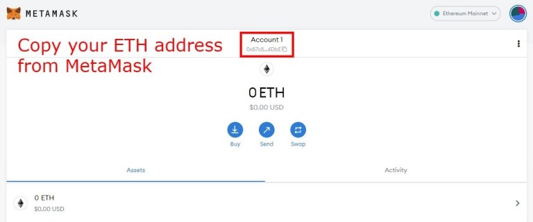 ETH-адрес MetaMask