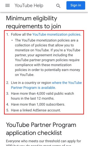 Требования к монетизации YouTube