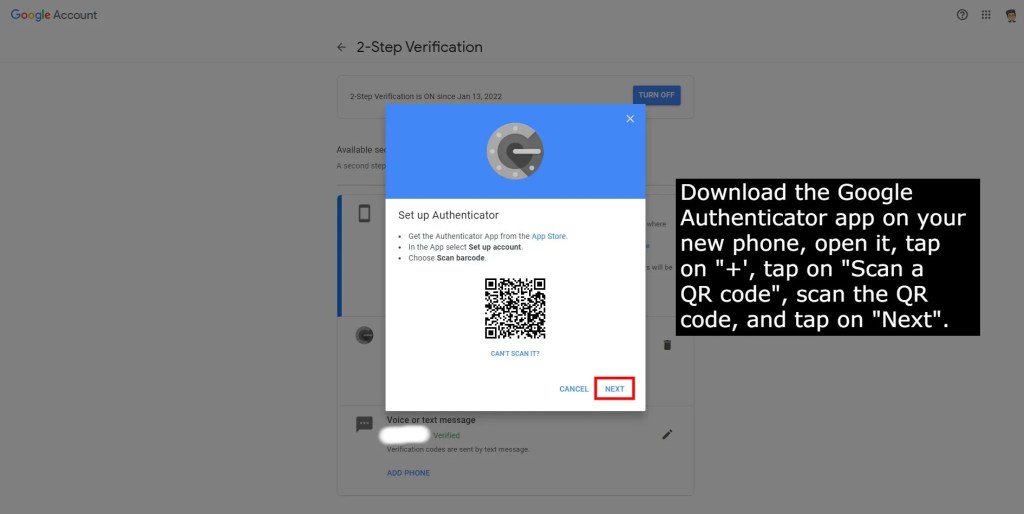 QR-код Google-аутентификатора