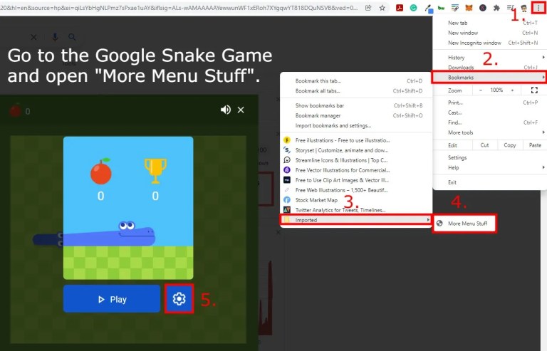 Как модифицировать игру Google Snake