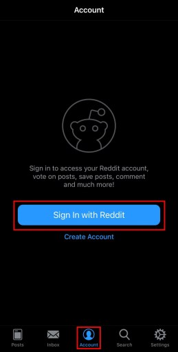 Войти с помощью Reddit на Apollo