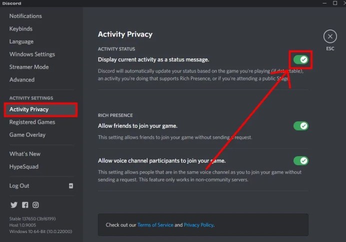 Discord игровая активность 