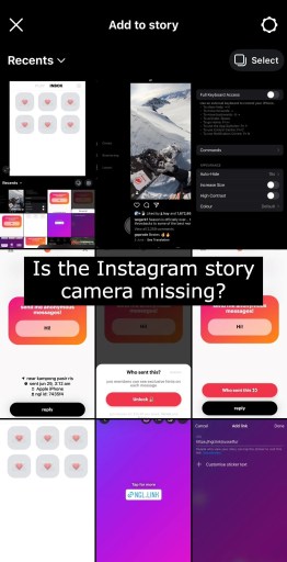 Пропала камера в истории инстаграма