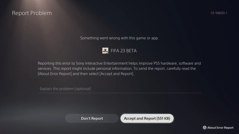 Что-то пошло не так с этой игрой или приложением FIFA 23 Beta