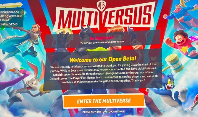 Обслуживание MultiVersus