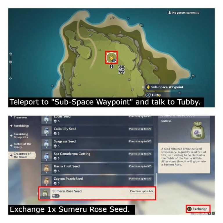 Соберите семена роз Сумеру в Genshin Impact